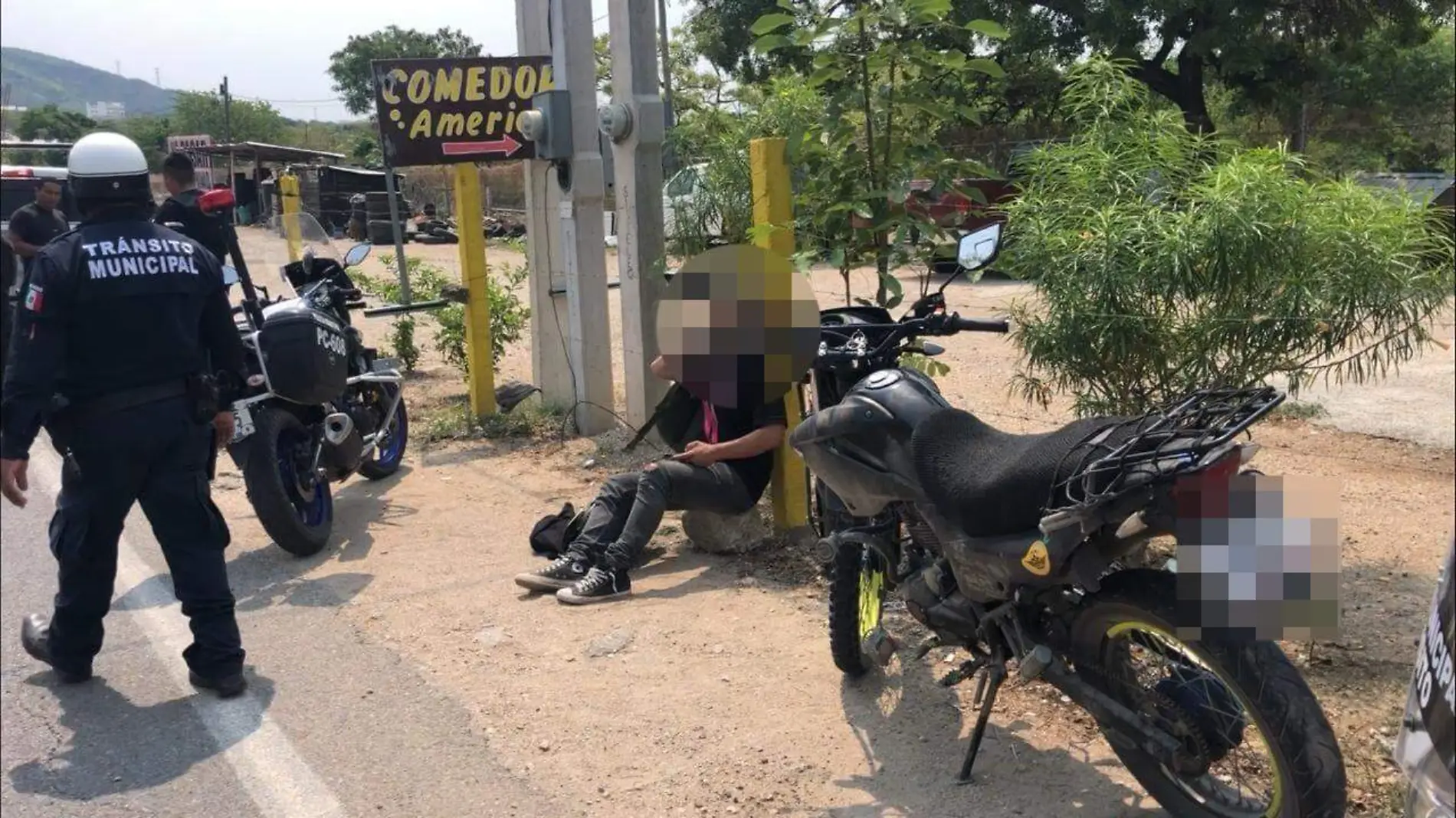 motociclista accidente lesionado